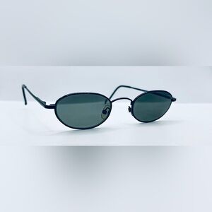 Vintage Metalflex Black Oval Sunglasses Frames Only